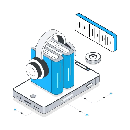 Conférence audio en ligne  Illustration