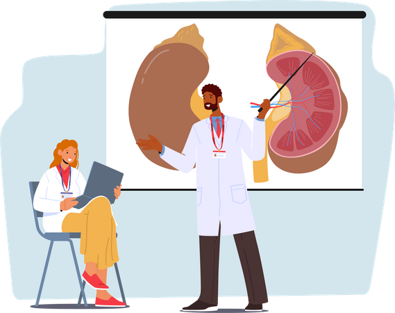 Conference or Lesson in Medical School  Illustration