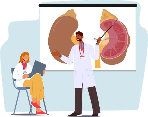 Conference or Lesson in Medical School  Illustration