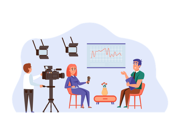 Conferência de imprensa  Ilustração
