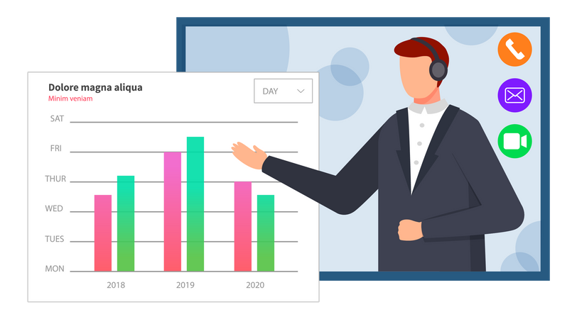 Conferência de negócios on-line  Ilustração