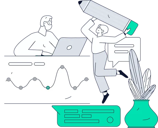 Conferência de negócios realizada por empresário  Ilustração