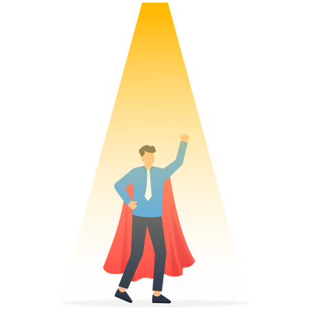 Confidence businessman success  Illustration