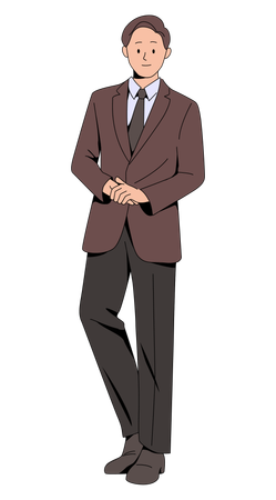 Confident businessman  Illustration