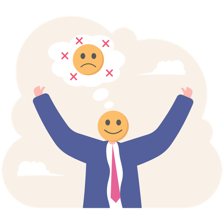 Confident businessman  Illustration