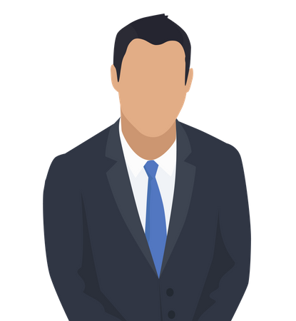 Confident businessman in office outfit  Illustration