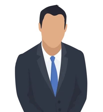 Confident businessman in office outfit  Illustration