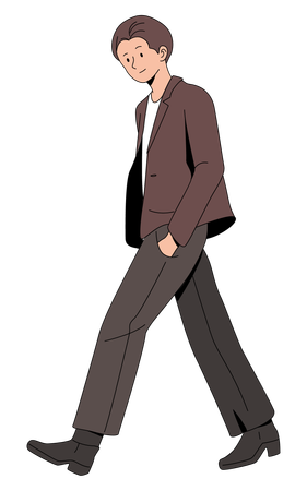 Confident businessman pose  Illustration