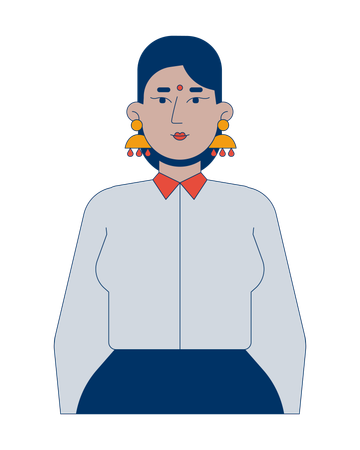 Confident businesswoman with hands in pockets  Illustration