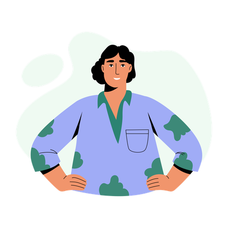 Confident employee  Illustration