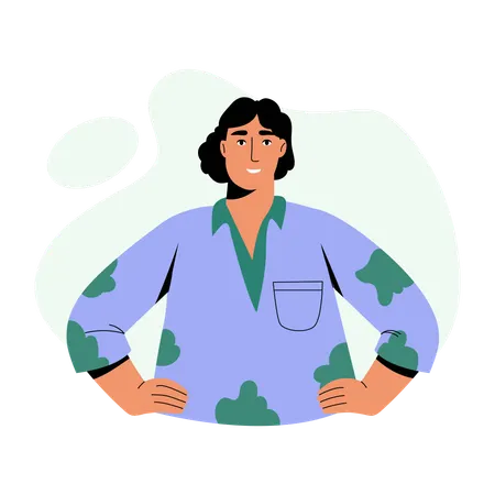 Confident employee  Illustration