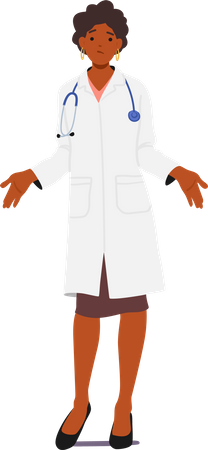 Confident Female Doctor  Illustration