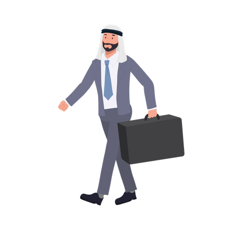 Confident Middle Eastern Entrepreneur  Illustration