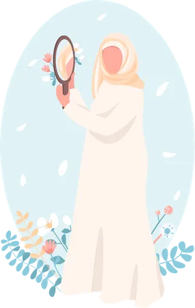 Confident Muslim girl  Illustration