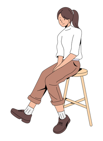 Confident woman pose  Illustration