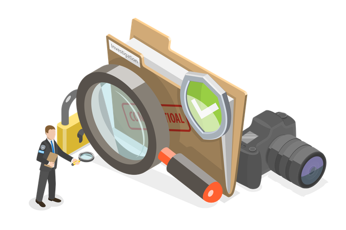 Confidential Digital Data  Illustration