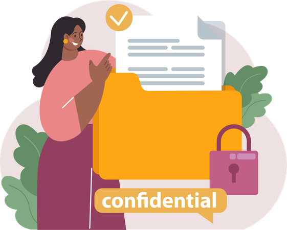 Confidential Information security  Illustration