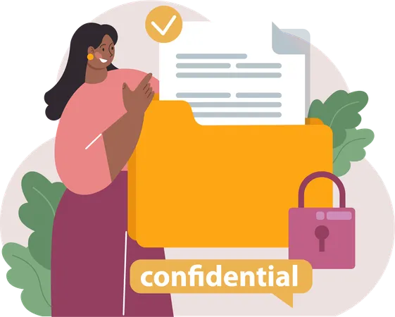 Confidential Information security  Illustration