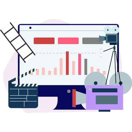 Configuração de filme pronta para filme  Ilustração