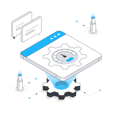 Configuração de velocidade da web  Ilustração