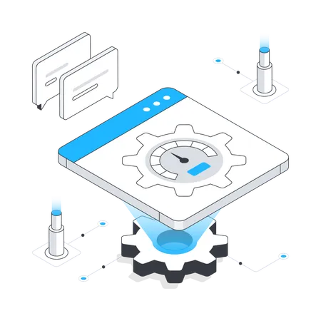 Configuração de velocidade da web  Ilustração