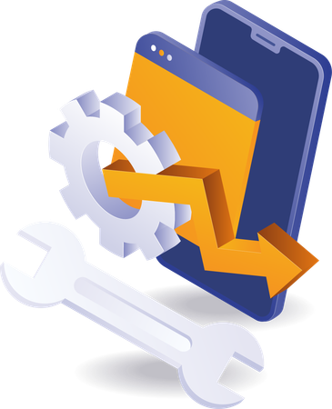 Configuración de la aplicación de actualización de tecnología del teléfono inteligente  Ilustración