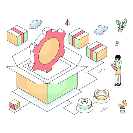 Configuración del almacén  Ilustración