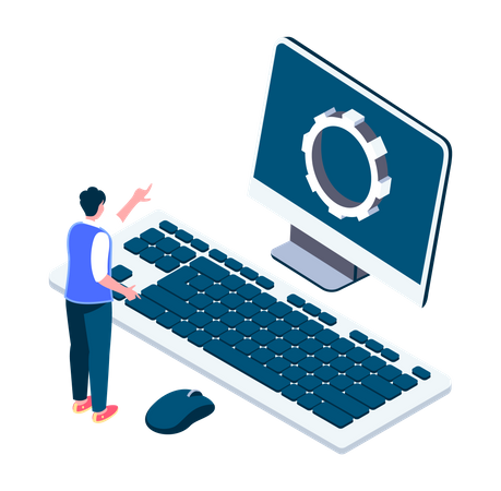 Configuration d'un ordinateur portable  Illustration