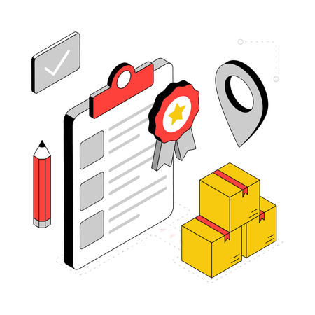 Confirmação de entrega  Ilustração
