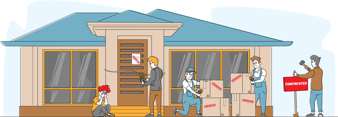 Confiscation de maison  Illustration