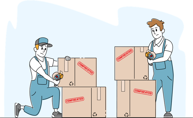 Confiscation des produits  Illustration