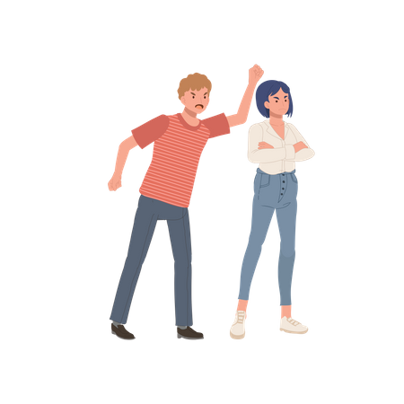 Conflict Relationship  Illustration