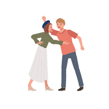 Conflict Relationship  Illustration