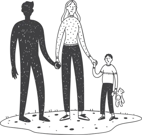 Conflit familial  Illustration