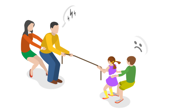 Conflit générationnel familial  Illustration