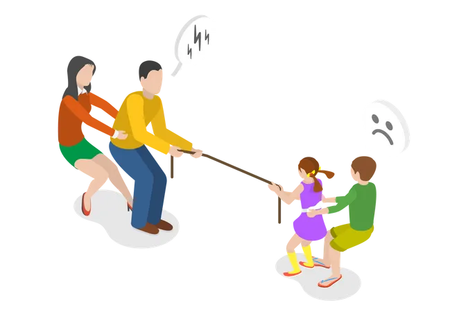 Conflit générationnel familial  Illustration