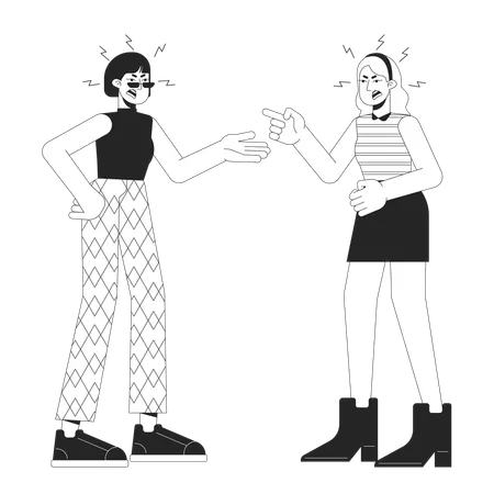 Confrontation de deux femmes  Illustration