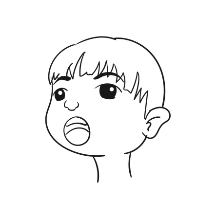 Confused boy  Illustration