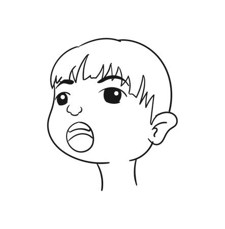 Confused boy  Illustration