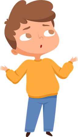 Confused Boy  Illustration