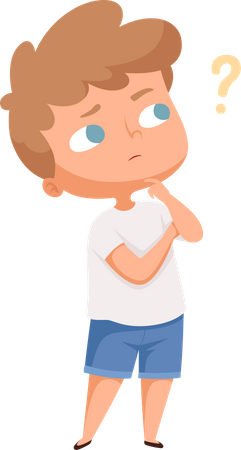 Confused Boy  Illustration