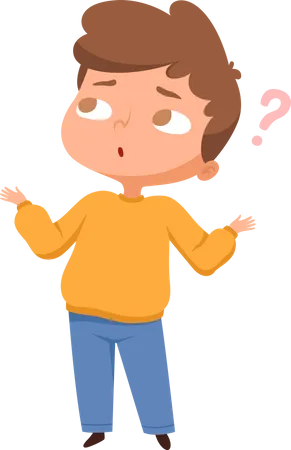 Confused Boy  Illustration