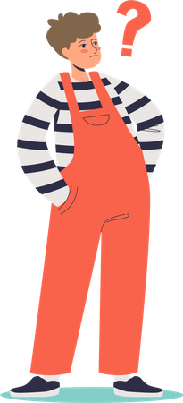 Confused boy  Illustration