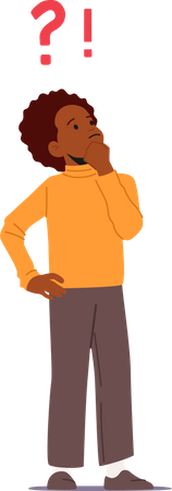 Confused  Boy  Illustration