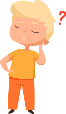 Confused Boy  Illustration