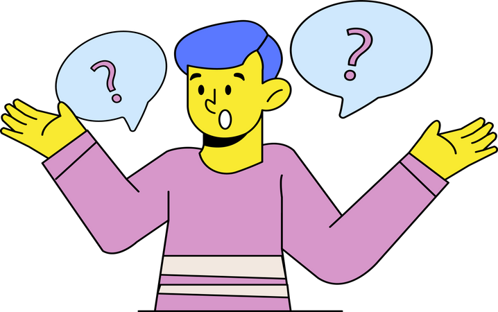 Confused Boy  Illustration
