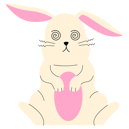 Confused Bunny  Illustration