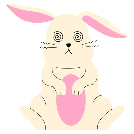 Confused Bunny  Illustration