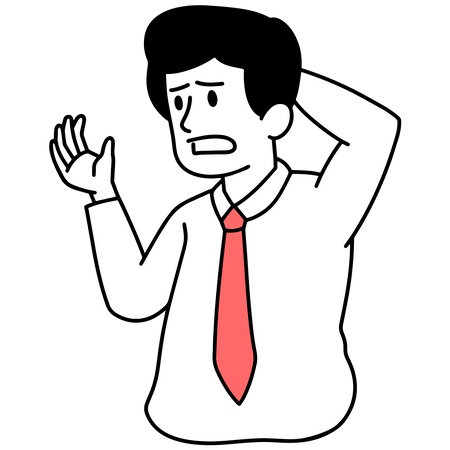 Confused businessman Illustration
