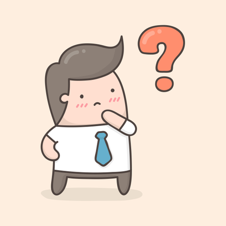 Confused businessman  Illustration